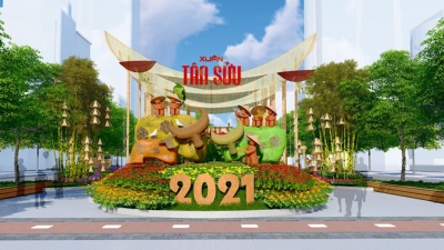 Chiêm ngưỡng đường hoa Nguyễn Huệ xuân Tân Sửu 2021