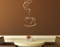 Ly cà phê trên tường